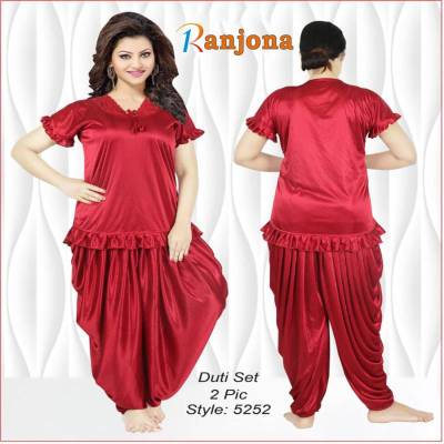 2 Part Dhoti Style (Maroon) Night Dress